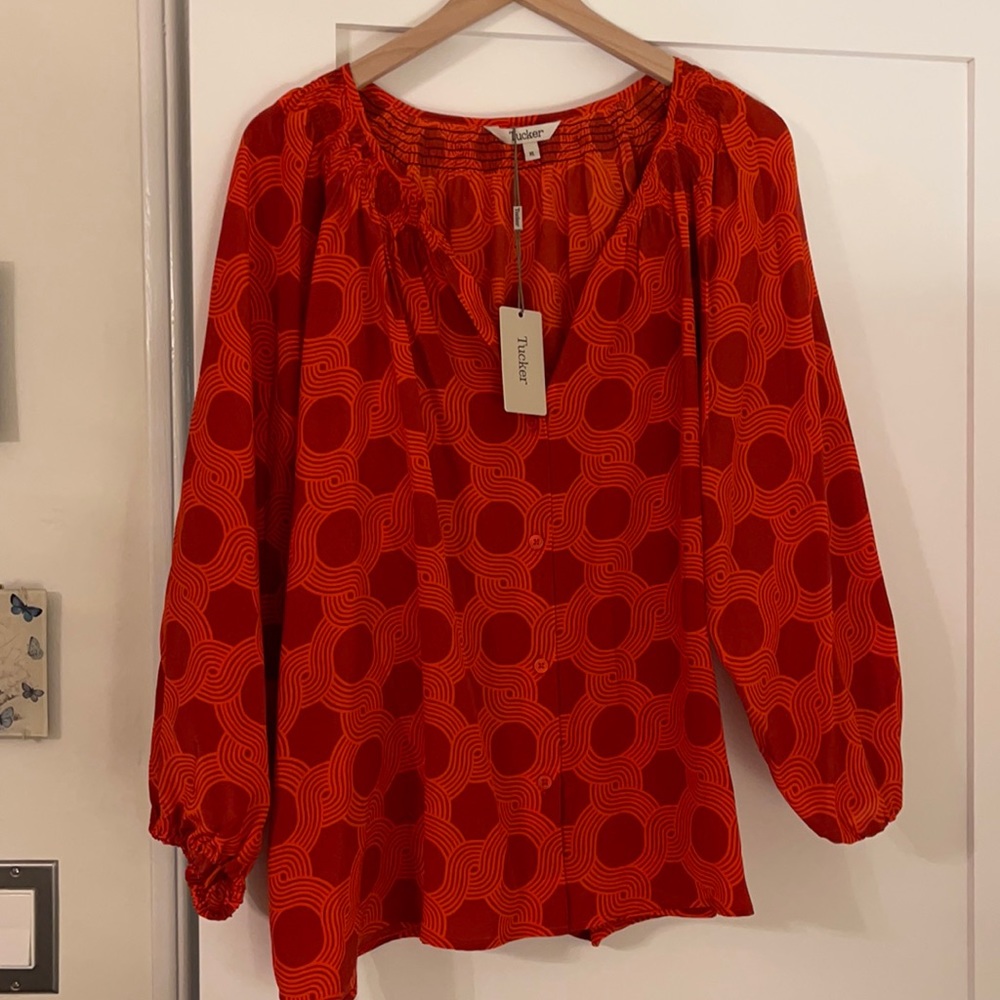 Tucker classic Blouse scarlet maze